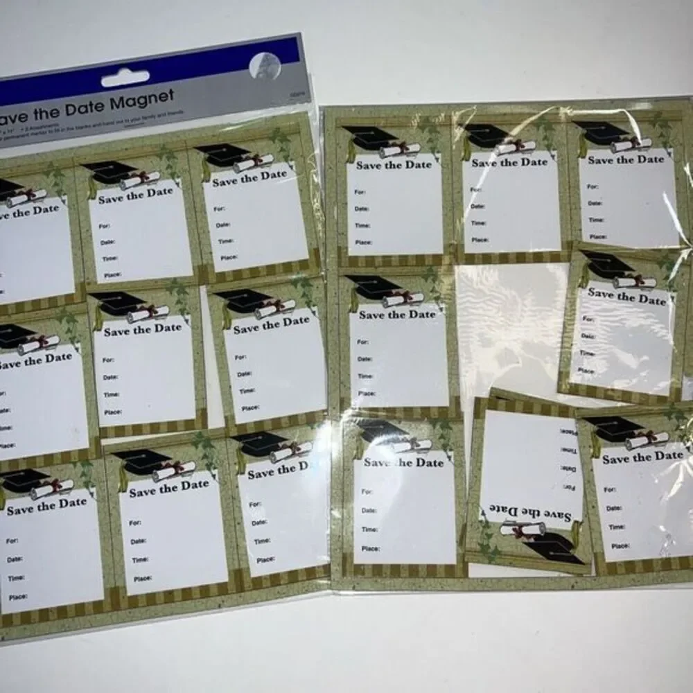 Graduation Save‎ the Date Magnet Write In 18 Magnets New
